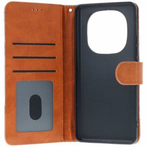 Tel1 Xiaomi Redmi Note 14 Pro 5G / 14 Pro Plus 5G / Poco X7 5G Jeans Θήκη Βιβλίο - Gray