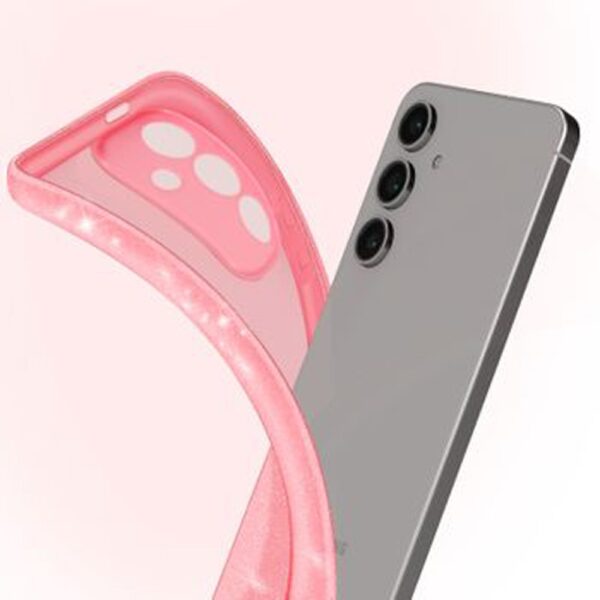 Forcell Samsung S25 Plus Glitter Θήκη Σιλικόνης - Pink