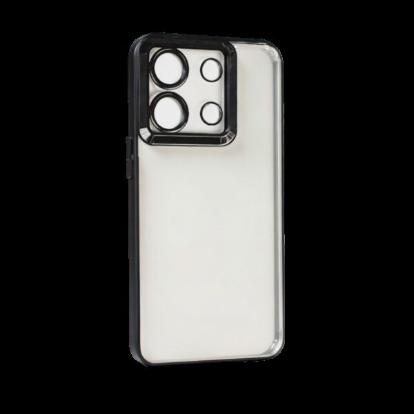 Forcell Xiaomi Redmi Note 13 5G Plating Θήκη Με Πλαίσιο Σιλικόνης Διάφανη - Black