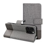 Tel1 Xiaomi Redmi Note 14 5G Gomma Θήκη Βιβλίο - Gray