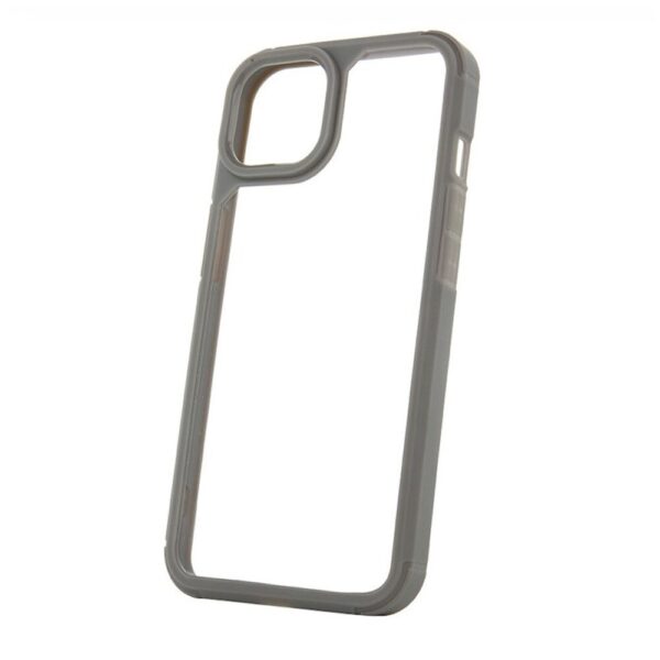 Forcell Xiaomi Redmi Note 13 4G Color Shock Θήκη με Πλαίσιο Σιλικόνης Διάφανη - Grey