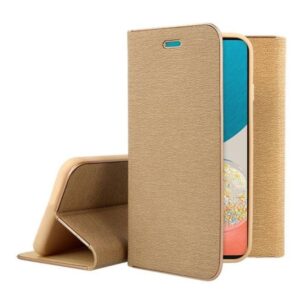 Tel1 Samsung Galaxy A52 4G / A52 5G / A52s Luna Carbon Θήκη Βιβλίο - Gold