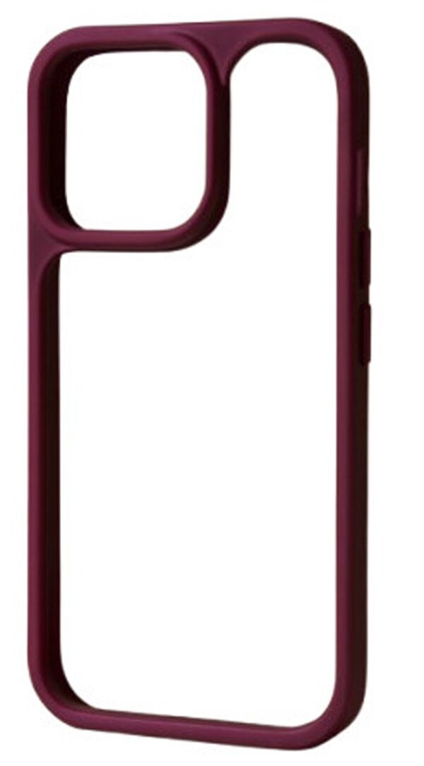 Forcell Xiaomi Redmi Note 13 Pro 4G / Poco M6 Pro 4G Color Shock Θήκη με Πλαίσιο Σιλικόνης Διάφανη - Bordeaux