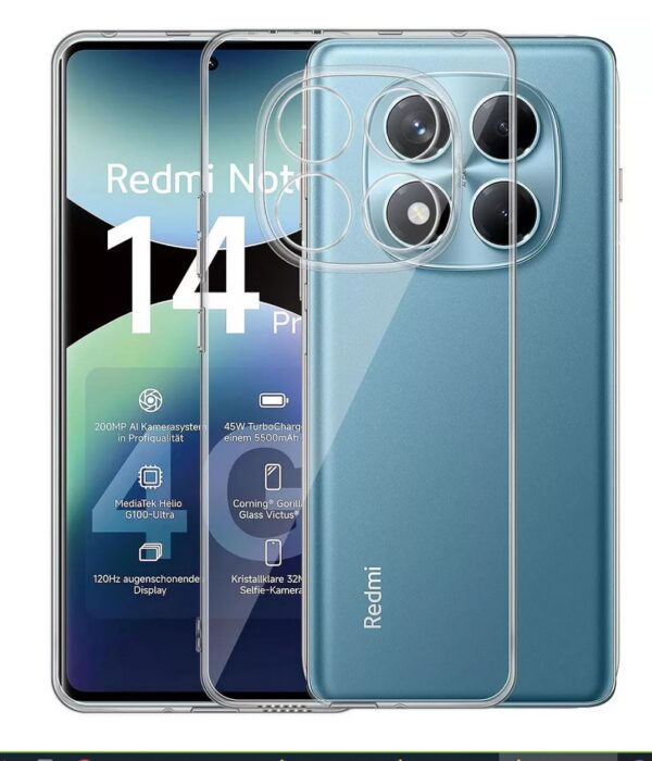 Forcell Xiaomi Redmi Note 14 Pro 5G Θήκη Σιλικόνης TPU 2mm - Διάφανη