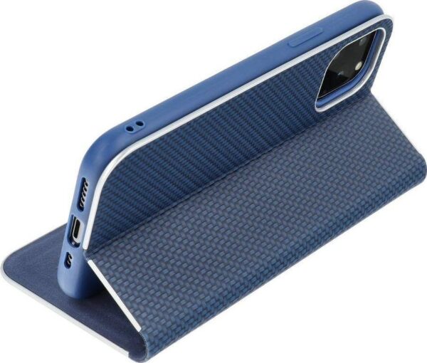 Tel1 Samsung S21 FE Luna Carbon Θήκη Βιβλίο - Blue