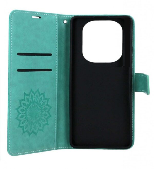 Tel1 Xiaomi Redmi Note 14 Pro 5G / 14 Pro Plus 5G / Poco X7 5G Mezzo Mandala Θήκη Βιβλίο - Green