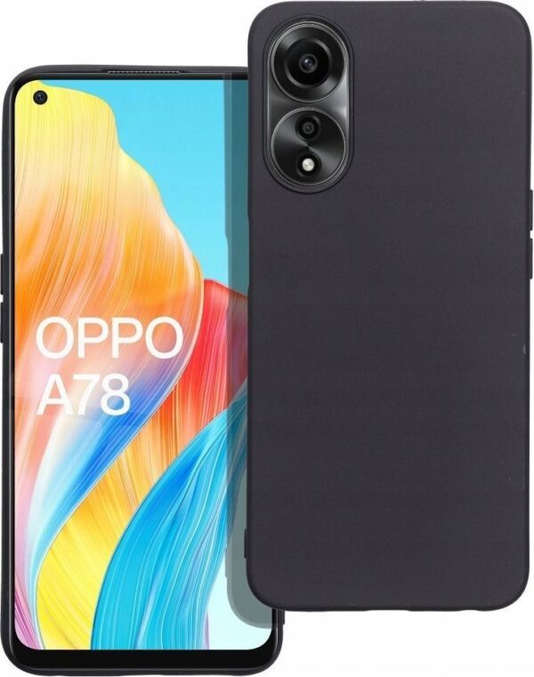 Forcell Oppo A78 4G Matt Θήκη Σιλικόνης - Black