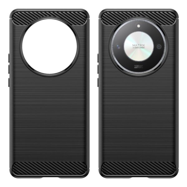 Forcell Honor Magic 6 Lite Carbon Fiber Θήκη Σιλικόνης - Black
