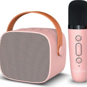 Maxlife Bluetooth Karaoke Mε ασύρματo Mικρόφωνo MXKS-100 Pink