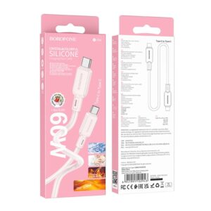 Borofone USB-C to USB-C 60W 1m Light Pink (BX94)