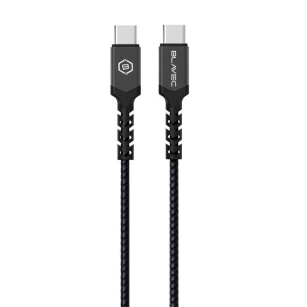 Blavec USB-C to USB-C PD 60W 3A 0.25m Μαύρο - Γκρι