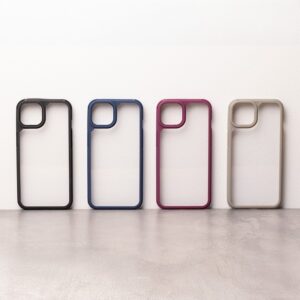 Forcell Xiaomi Redmi Note 13 4G Color Shock Θήκη με Πλαίσιο Σιλικόνης Διάφανη - Grey