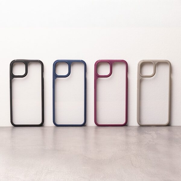 Forcell Xiaomi Redmi Note 13 4G Color Shock Θήκη με Πλαίσιο Σιλικόνης Διάφανη - Grey