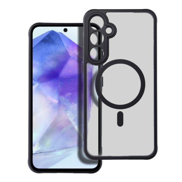 Forcell Samsung Galaxy A55 Magsafe Matte Θήκη Σιλικόνης Φιμέ - Black