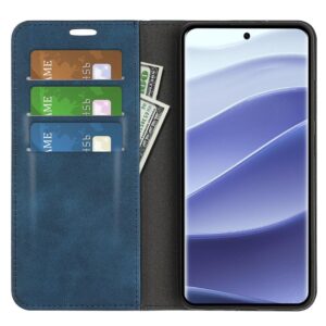 Tel1 Xiaomi Redmi Note 14 Pro 5G / 14 Pro Plus 5G / Poco X7 5G Retro-skin Magnetic Suction Θήκη Βιβλίο - Blue