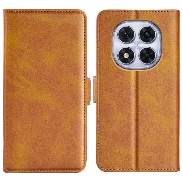 Tel1 Xiaomi Redmi Note 14 Pro 5G, 14 Pro Plus 5G, Poco X7 5G Magnetic Buckle Horizontal Flip Θήκη Βιβλίο - Brown