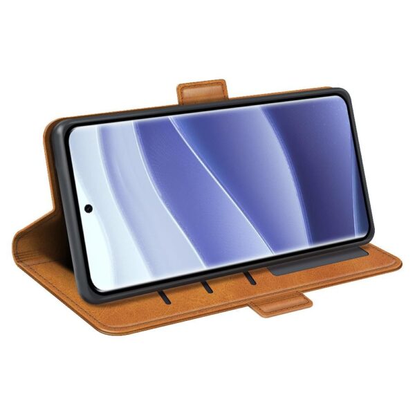Tel1 Xiaomi Redmi Note 14 Pro 5G, 14 Pro Plus 5G, Poco X7 5G Magnetic Buckle Horizontal Flip Θήκη Βιβλίο - Brown