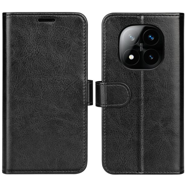 Tel1 Xiaomi Redmi Note 14 Pro 5G/4G, 14 Pro Plus 5G, Poco X7 5G R64 Texture Horizontal Θήκη Βιβλίο - Black