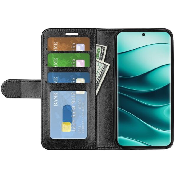 Tel1 Xiaomi Redmi Note 14 Pro 5G/4G, 14 Pro Plus 5G, Poco X7 5G R64 Texture Horizontal Θήκη Βιβλίο - Black