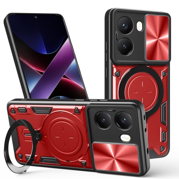Forcell Xiaomi Poco X7 Pro 5G Sliding Camshield Θήκη Σκληρή - Red