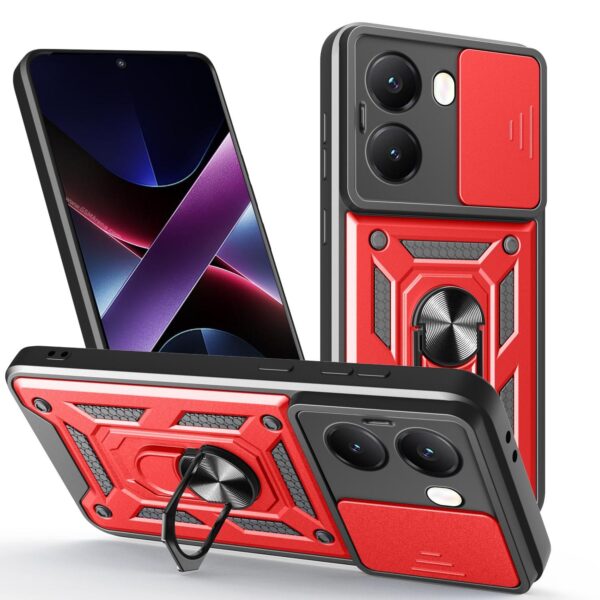 Forcell Xiaomi Poco X7 Pro 5G Sliding Camshield Θήκη Σκληρή - Red