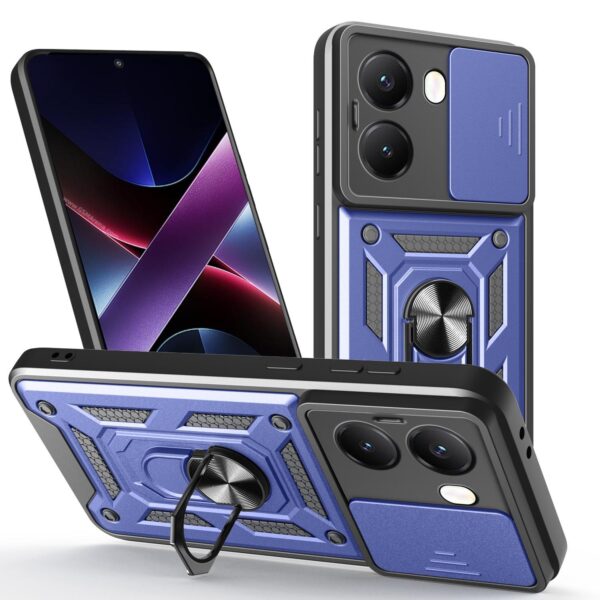 Forcell Xiaomi Poco X7 Pro 5G Sliding Camshield Θήκη Σκληρή - Blue Forcell Xiaomi Poco X7 Pro 5G Sliding Camshield Θήκη Σκληρή - Blue