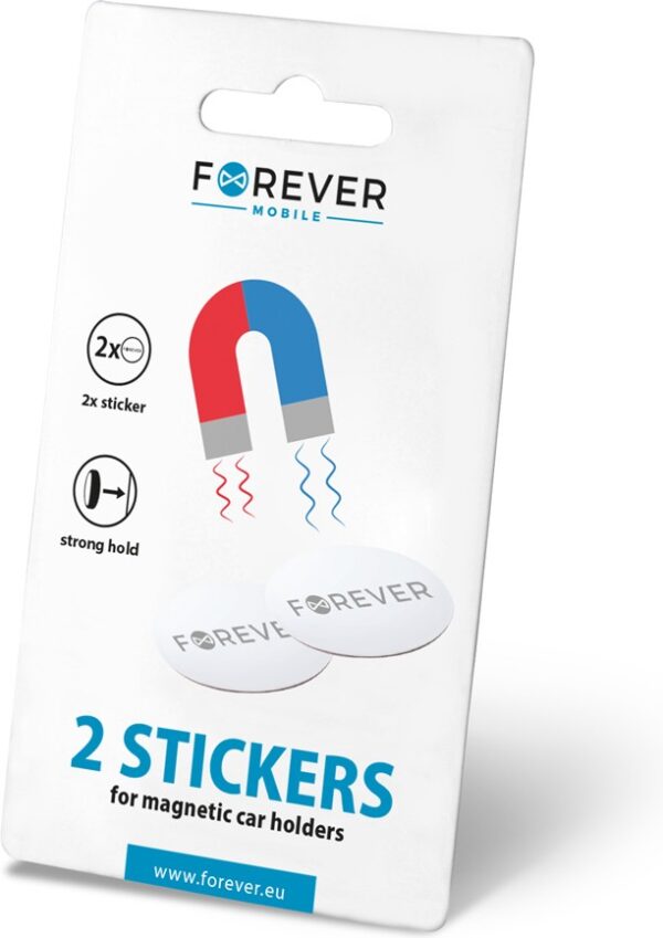 Forever Αυτοκόλλητοι Ανταλλακτικοί Μαγνήτες για Μαγνητική Βάση Κινητού 2τμχ