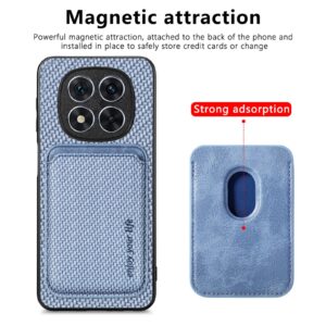 Forcell Xiaomi Redmi Note 14 Pro 5G Carbon Fiber Card Magnetic Θήκη Σιλικόνης - Blue