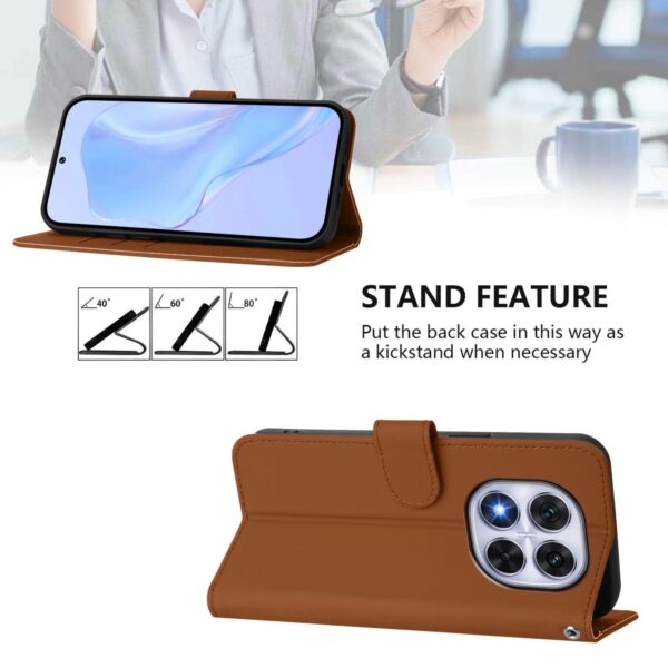 Tel1 Xiaomi Redmi Note 14 Pro 5G / 14 Pro Plus 5G / Poco X7 5G Skin Feel Solid Θήκη Βιβλίο - Brown