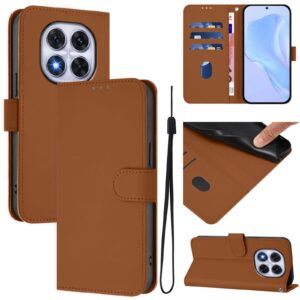 Tel1 Xiaomi Redmi Note 14 Pro 5G / 14 Pro Plus 5G / Poco X7 5G Skin Feel Solid Θήκη Βιβλίο - Brown