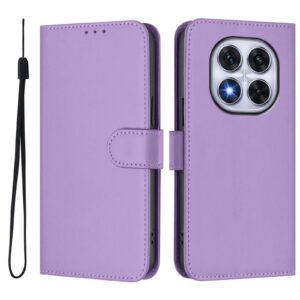 Tel1 Xiaomi Redmi Note 14 Pro 5G / 14 Pro Plus 5G / Poco X7 5G Skin Feel Solid Θήκη Βιβλίο - Purple