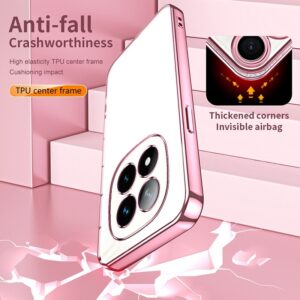 Forcell Xiaomi Redmi Note 14 Pro Plus 5G Plating Fine Hole Θήκη με Πλαίσιο Σιλικόνης Διάφανη - Silver