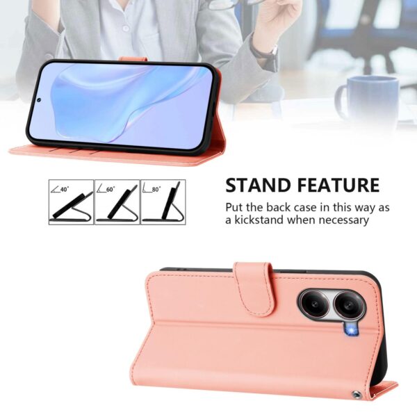 Tel1 Xiaomi Poco X7 Pro 5G Skin Feel Solid Θήκη Βιβλίο - Pink