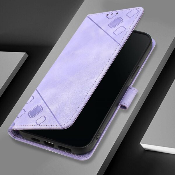 Tel1 Xiaomi Poco X7 Pro 5G Skin Feel Embossed Θήκη Βιβλίο - Light Purple