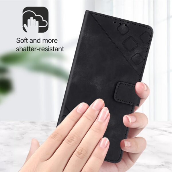 Tel1 Xiaomi Redmi Note 14 Pro 5G / 14 Pro Plus 5G / Poco X7 5G Skin Feel Embossed Θήκη Βιβλίο - Black