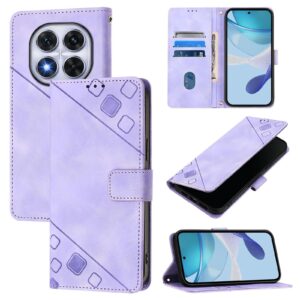 Tel1 Xiaomi Redmi Note 14 Pro 5G / 14 Pro Plus 5G/ Poco X7 5G Skin Feel Embossed Θήκη Βιβλίο - Purple