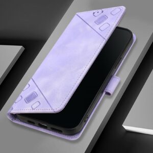 Tel1 Xiaomi Redmi Note 14 Pro 5G / 14 Pro Plus 5G/ Poco X7 5G Skin Feel Embossed Θήκη Βιβλίο - Purple
