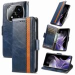 Tel1 Xiaomi Redmi Note 14 Pro 4G / 14 Pro Plus 5G / Poco X7 5G Dual Magnetic Buckle Θήκη Βιβλίο - Blue