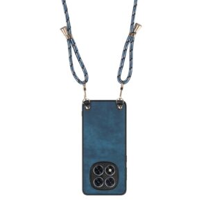 Forcell Xiaomi Redmi Note 14 Pro Plus 5G Vintage Back Cover with Strap Θήκη Σιλικόνης - Blue