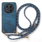 Forcell Xiaomi Redmi Note 14 Pro Plus 5G Vintage Back Cover with Strap Θήκη Σιλικόνης - Blue