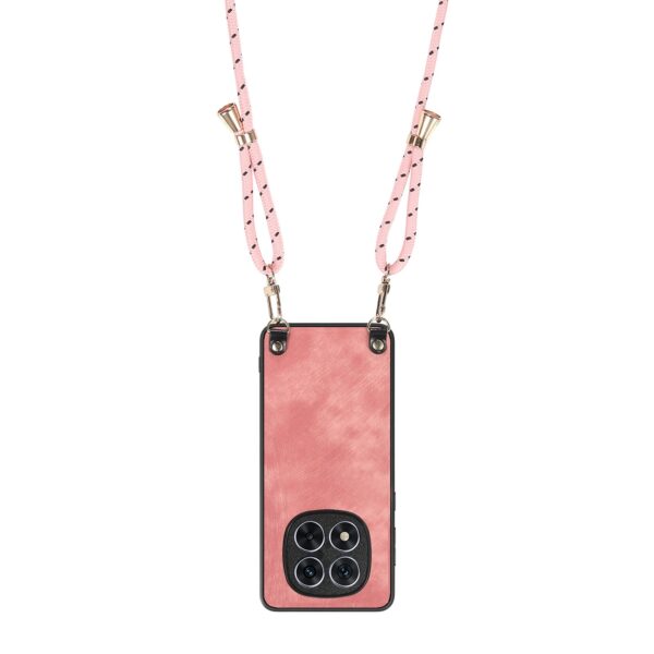 Forcell Xiaomi Redmi Note 14 Pro Plus 5G Vintage Back Cover with Strap Θήκη Σιλικόνης - Pink
