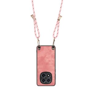 Forcell Xiaomi Redmi Note 14 Pro 5G / Poco X7 5G Vintage Back Cover with Strap Θήκη Σκληρή - Pink