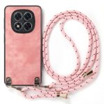 Forcell Xiaomi Redmi Note 14 Pro 5G / Poco X7 5G Vintage Back Cover with Strap Θήκη Σκληρή - Pink