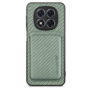 Forcell Xiaomi Redmi Note 14 Pro Plus 5G Carbon Fiber Card Magnetic Θήκη Σιλικόνης - Green