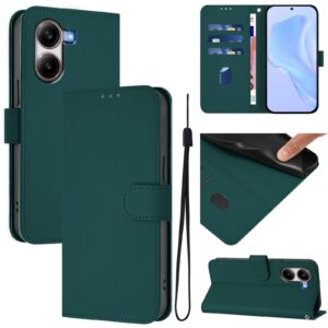 Tel1 Xiaomi Poco X7 Pro 5G Skin Feel Solid Θήκη Βιβλίο - Green