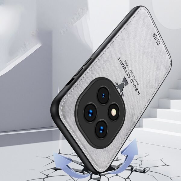 Forcell Xiaomi Redmi Note 14 Pro Plus 5G Cloth Skin All-inclusive Θήκη Σιλικόνης - Grey