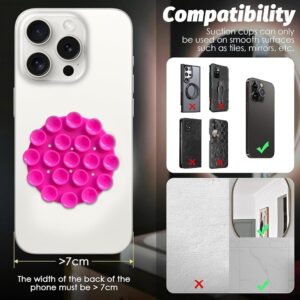 Techsuit Βάση Κινητού - Βεντούζα για Selfies Phone Holder (SM PAD) Round ShapeLight Pink