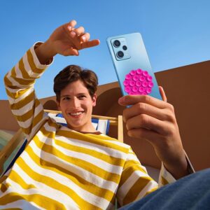 Techsuit Βάση Κινητού - Βεντούζα για Selfies Phone Holder (SM PAD) Round Shape Black