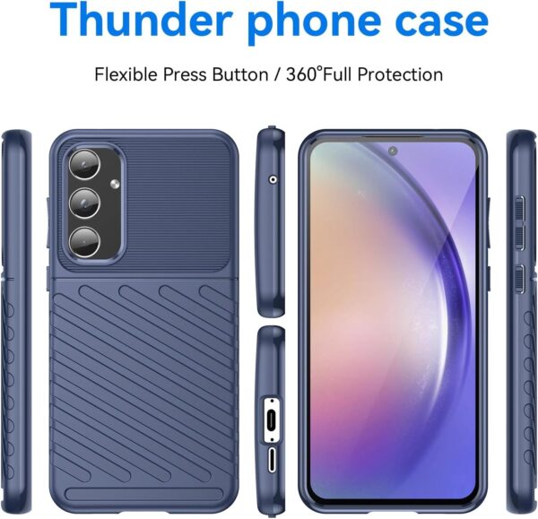 Forcell Samsung Galaxy A56 5G Thunderbolt Shockproof Θήκη Σιλικόνης - Blue