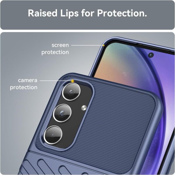 Forcell Samsung Galaxy A56 5G Thunderbolt Shockproof Θήκη Σιλικόνης - Blue